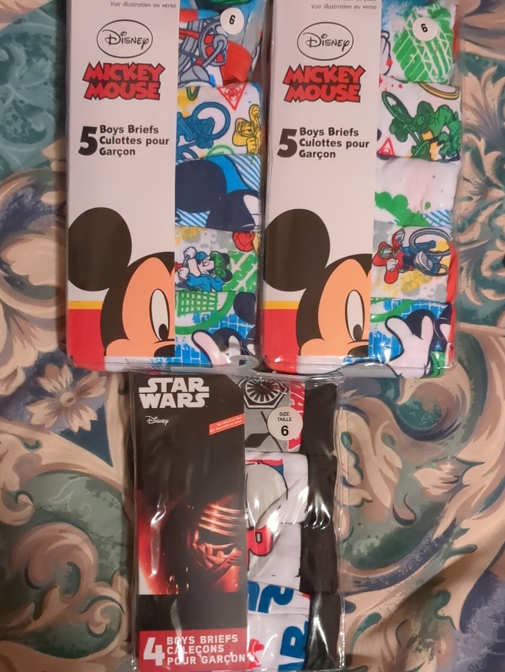 Disney Mickey Mouse & Star Wars Boys Briefs - Multicolor